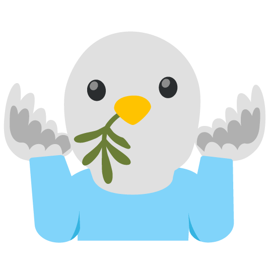 shrug dove of peace