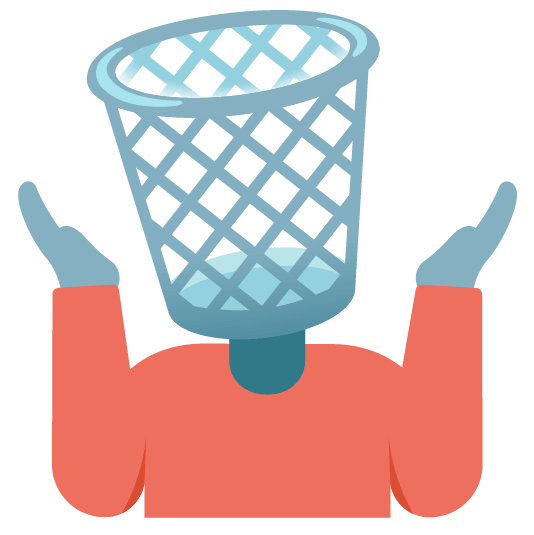 shrug wastebasket