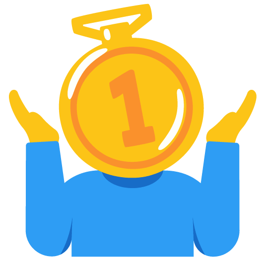 shrug first place medal