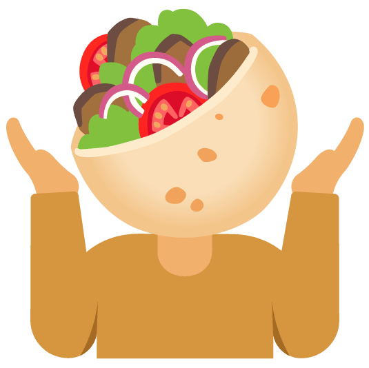 shrug stuffed flatbread