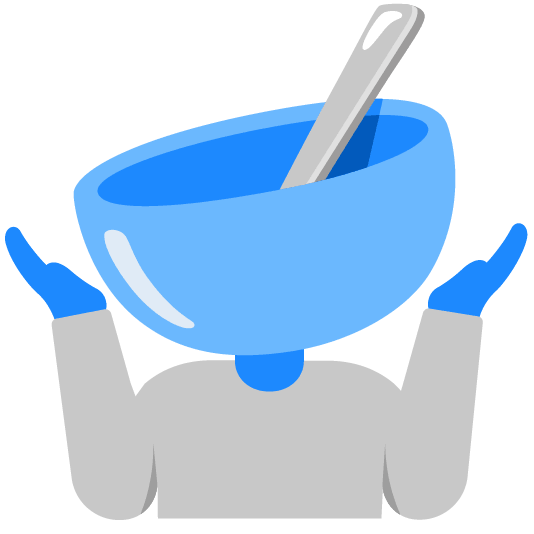 shrug bowl with spoon