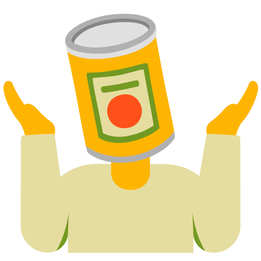 shrug canned food