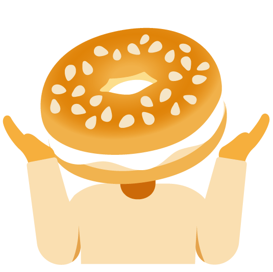 shrug bagel