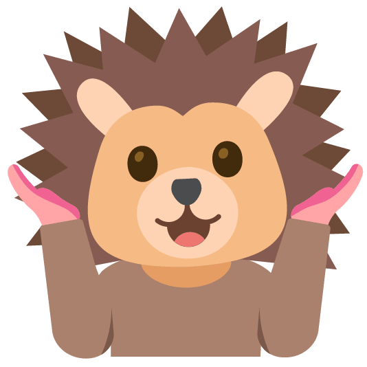 shrug hedgehog
