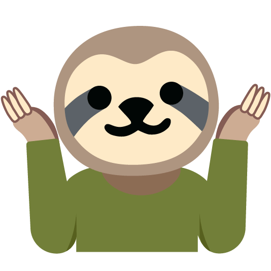 shrug sloth