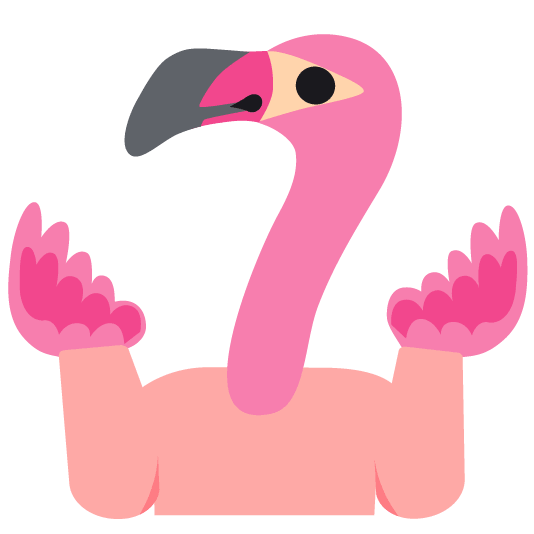 shrug flamingo