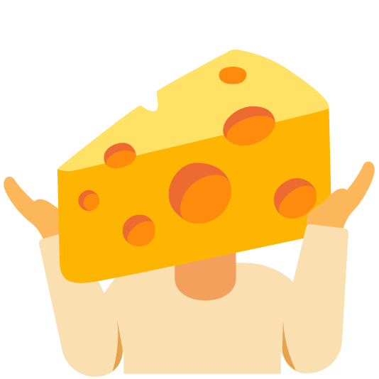 shrug cheese wedge