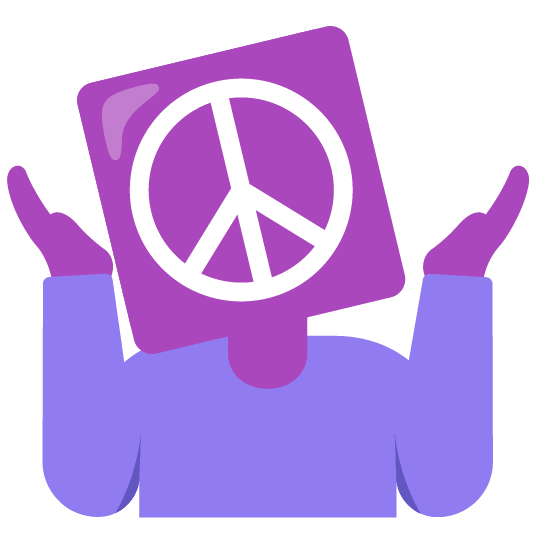 shrug peace symbol