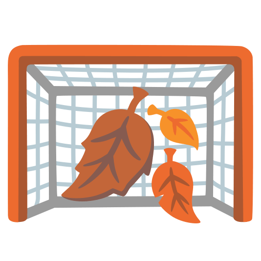goal net fallen leaf