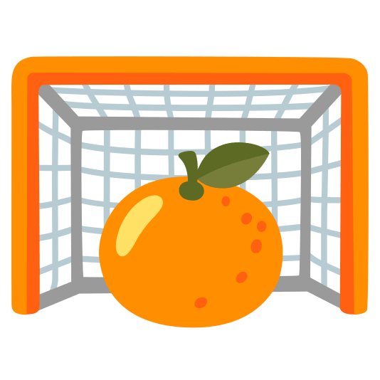 goal net tangerine