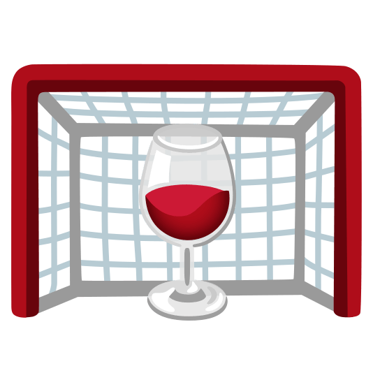 goal net wine glass