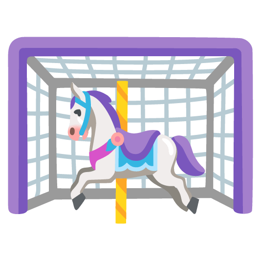 goal net carousel horse