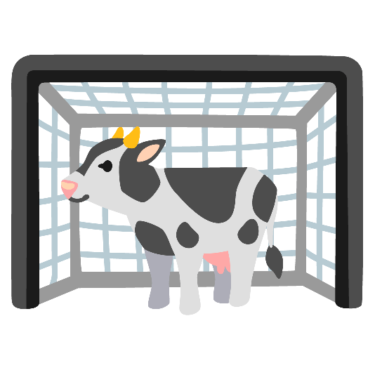 goal net cow