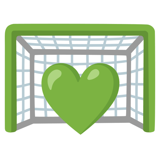 goal net green heart