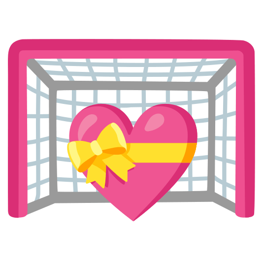 goal net gift heart