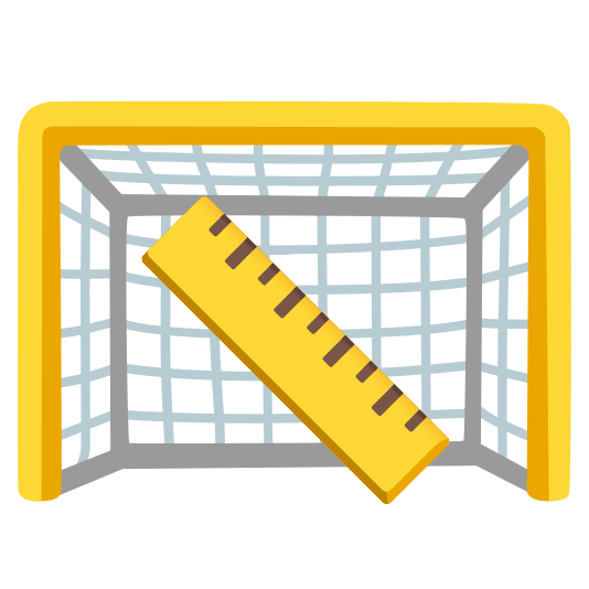 goal net straight ruler
