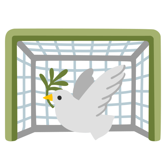 goal net dove of peace