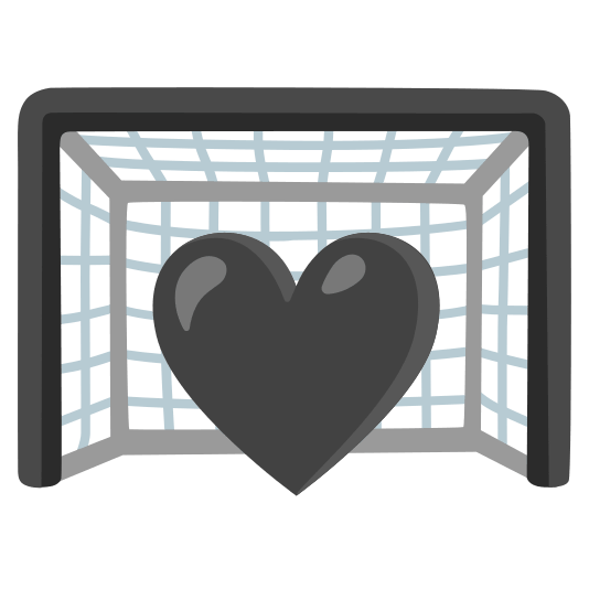 goal net black heart
