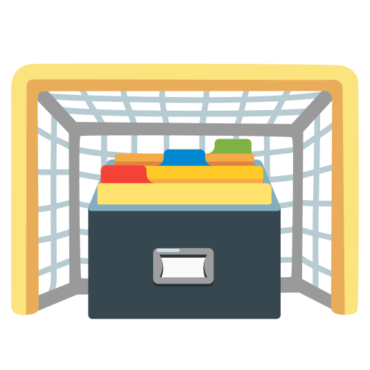 goal net card file box