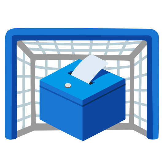 goal net ballot box with ballot