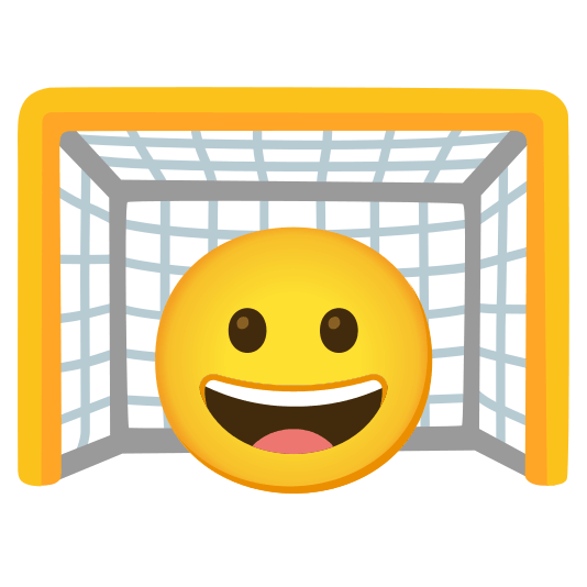 goal net grinning