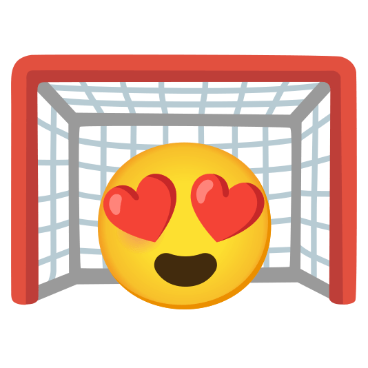 goal net heart eyes