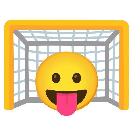 goal net stuck out tongue