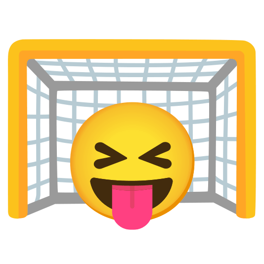 goal net stuck out tongue closed eyes