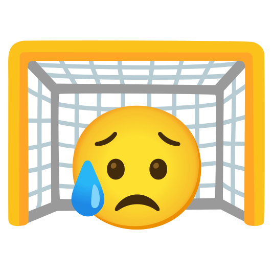 goal net disappointed relieved