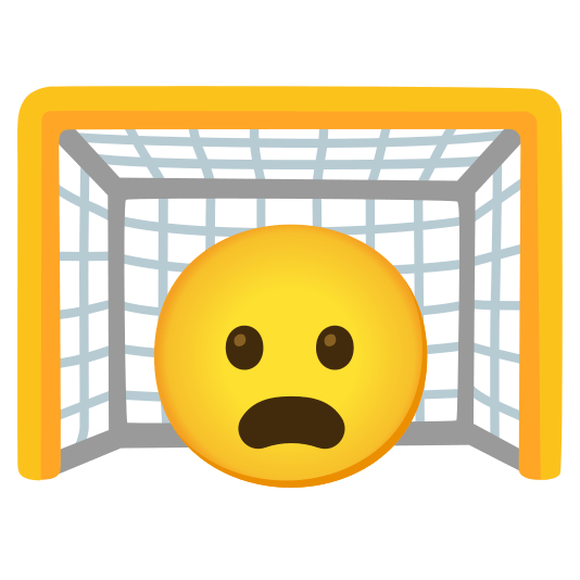 goal net frowning