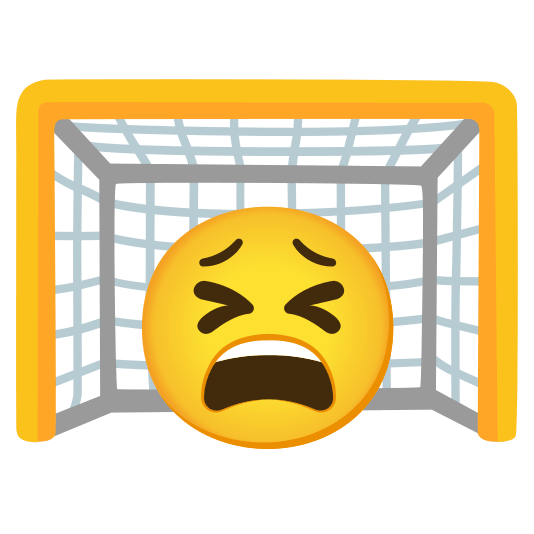 goal net tired face
