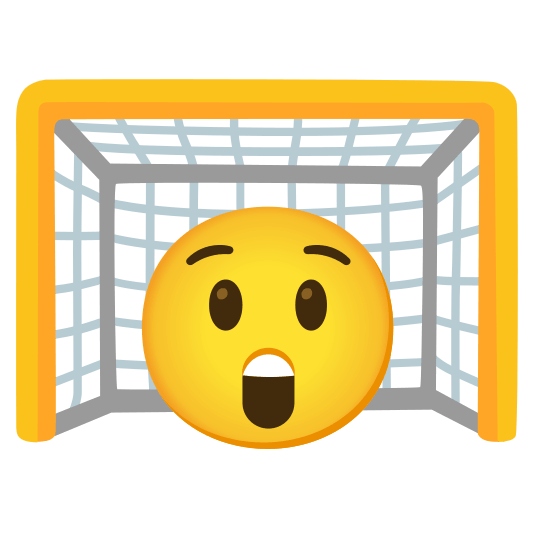goal net astonished