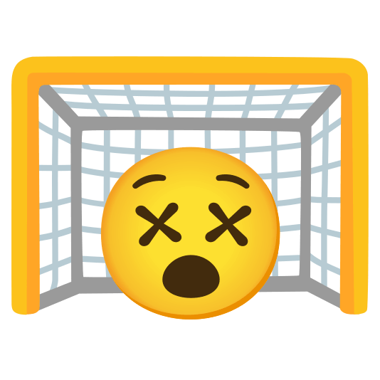 goal net dizzy face
