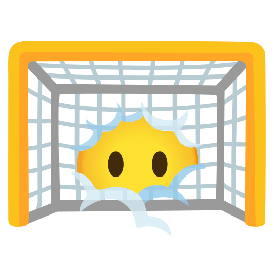 goal net face in clouds