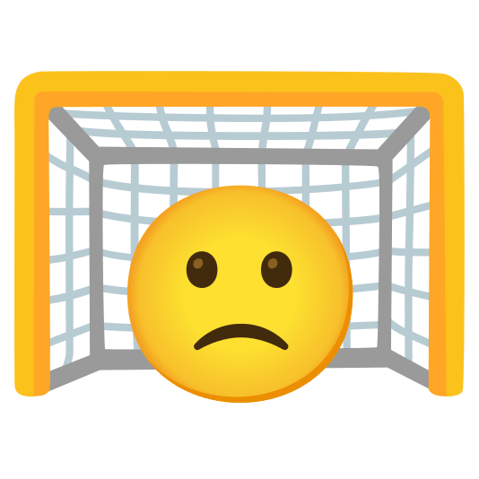 goal net slightly frowning face