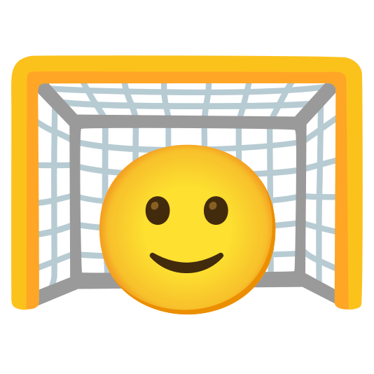 goal net slightly smiling face