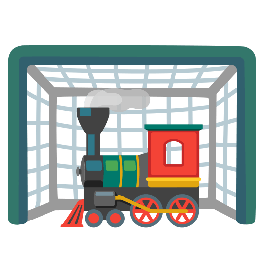 goal net steam locomotive