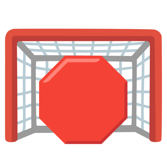 goal net octagonal sign