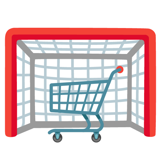 goal net shopping trolley