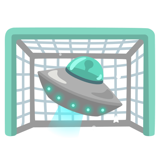 goal net flying saucer
