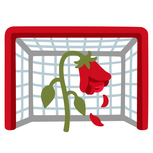 goal net wilted flower