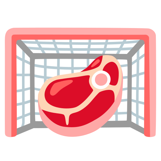 goal net cut of meat