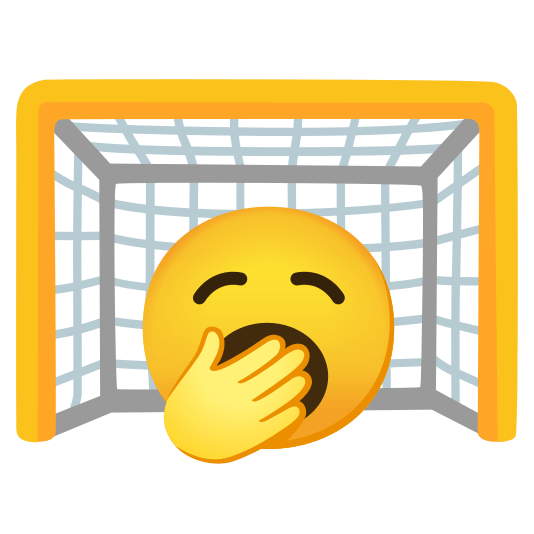 goal net yawning face