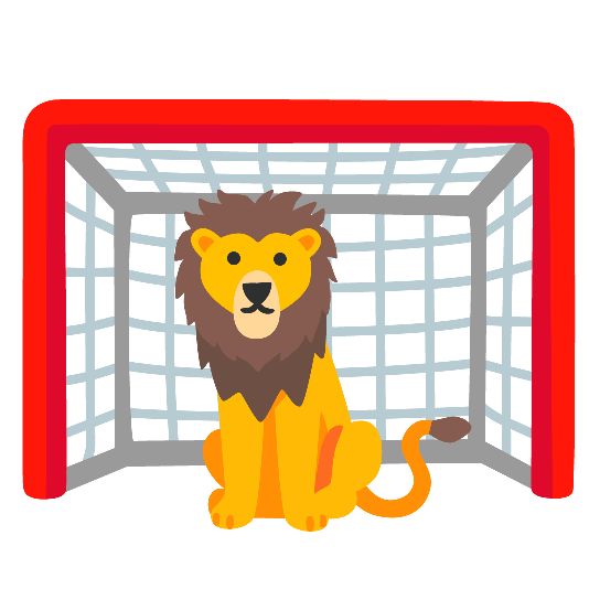 goal net lion face