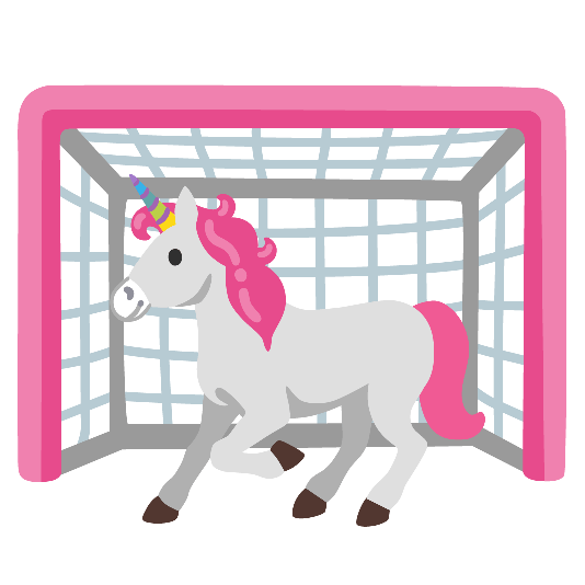 goal net unicorn face