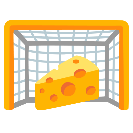goal net cheese wedge