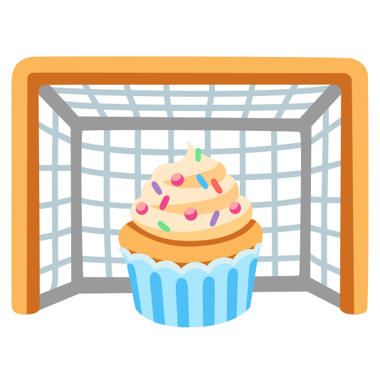 goal net cupcake