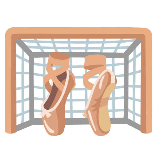 goal net ballet shoes