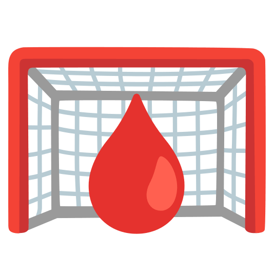 goal net drop of blood