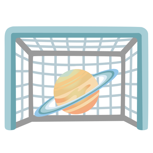 goal net ringed planet